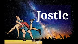 Jostle Meaning in Hindi  MnemonicEtymologyPronunciationUse in a SentenceAntonymSynonym [upl. by Skricki]