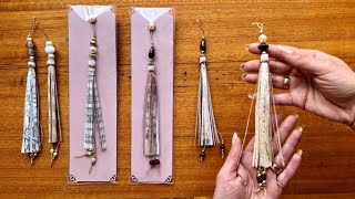 Large Paper Tassels from 6x6 Paper  Tutorial [upl. by Dlorah]