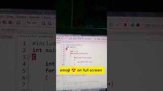 c program to print emoji 😍 on full screen coding [upl. by Atima]