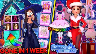 THIS UPDATE LEAVES IN 1 WEEK DO This QUICK Winter QUEST amp Christmas NEWS  ROBLOX Dress to Impress [upl. by Niwhsa154]