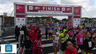 ROMAOSTIA HALF MARATHON 332024 LIVE ARRIVALS IN OSTIA [upl. by Enyallij]