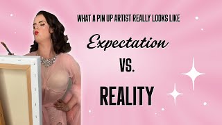 Expectation vs Reality  The truth behind the pin up art vintage retro glamour funny artist [upl. by Esinaej]