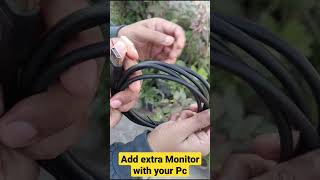 How to add External Display to PC  Display port to HDMI port Cable 💻 [upl. by Eisinger276]