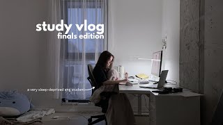 study vlog  preparing for finals pulling allnighters etc [upl. by Suilenroc]