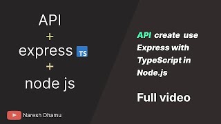 Learn to Build an Express API with TypeScript in Nodejs  2024 Guide [upl. by Franz]