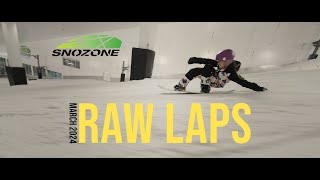 Snozone freestyle indoor terrain park RAW LAPS Milton Keynes indoor snowboarding in UK [upl. by Tammi]