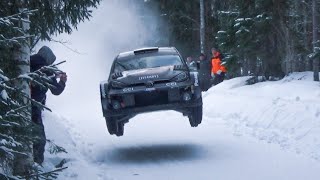 Kalle Rovanperä PreEvent test  Rally Sweden 2024  Toyota GR Yaris Rally1 [upl. by Haldis90]