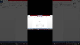 How to make Calendar in MS Word [upl. by Ainer235]