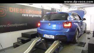 NEW BMW M135i xDrive 320PS  DYNO RUN DIESELPOWER dyno tunig wwwdpracecom [upl. by Marjy]