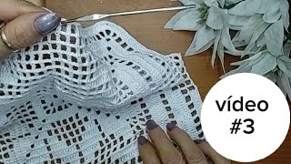 quotBelleza de cuadroquot 🧶 a crochet para mantelcolchacaminitoindicaciones paso a paso ¡Muy fácil [upl. by Rafaelle989]