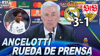 Rueda de prensa CARLO ANCELOTTI post partido REAL MADRID 3 STUTTGART 1 [upl. by Aztinay355]