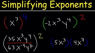 Simplifying Exponents With Fractions Variables Negative Exponents Multiplication amp Division Math [upl. by Ly]