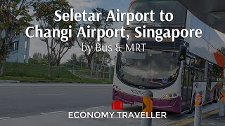 Singapore Seletar Airport to Changi Airport by bus and MRT [upl. by Milzie283]