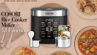 Cosori Rice Cooker Maker 18 Functions  Best Rice Cooker  Cosori Rice Cooker  Rice Cooker Review [upl. by Lamdin]