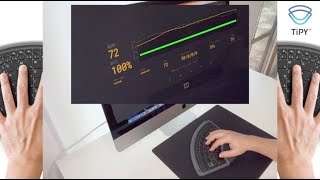 TiPY Keyboard One hand typing speed typing [upl. by Fronnia]