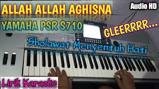 Allah Allah Aghisna Ya Rasulullah lirik karaoke dangdut  Audio HD  Orgen tunggal [upl. by Paulita228]