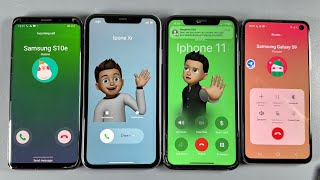 iPhone XR vs IPhone 11 Samsung S9 vs S10e incoming Call [upl. by Edric]