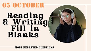 Fill in The Blanks Reading amp Writing PTE Academic amp PTE Core  October 2024 Practice Predictions [upl. by Onailimixam]