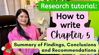 How to write Chapter 5  Summary of Findings Conclusions and Recommendations [upl. by Margreta]