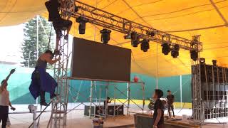 INSTALANDO EQUIPO SONIDO BERRACO Y SONIDO ESTELARIS TONY EN EL FRONTÓN EL PUENTE CHIMALHUACÁN 2018 [upl. by Terrill]