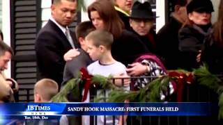 Sandy Hook Massacre First funerals held [upl. by Anipsed]