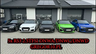 5x RS3 25TFSI at GREGOR10 ChipTuning Poland Stage 2  Stage 3 ECU SOFTWARE Remap Audi 8Y MG1CS163 [upl. by Sheppard967]