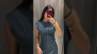 New denim dress denim dress zara zarastyle [upl. by Rifkin]