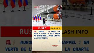 🚨⚡️ Urgent  🇷🇺 RAPPEL  En vertu de larticle 51 de la Charte des Nations Unies [upl. by Edouard768]