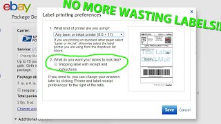 How To Prevent eBay Postage Labels From Printing Tracking amp Instructions on Bottom Half of Page [upl. by Westney]