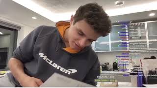 Lando Norris struggling to pronounce CHICKEN SHAWARMA for 1 minute straight [upl. by Ettenwahs782]