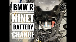 BMW R nineT Battery Change [upl. by Nonohcle]