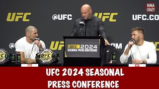 Full UFC 2024 Seasonal Press Conference Sean Strickland goes at Dricus Du Plessis Sean OMalley [upl. by Eniarral]