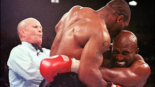 MIKE TYSON V EVANDER HOLYFIELD II  THE INFAMOUS EAR BITE FIGHT [upl. by Anirahtak]