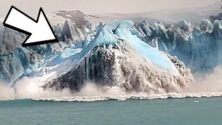 HUGE GLACIER WAVES  caught on video [upl. by Ilise963]