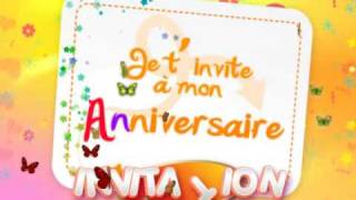 Carte invitation anniversaire [upl. by Egrog]