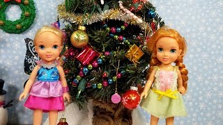 CHRISTMAS celebration  Elsa amp Anna toddlers  gifts  Santa wish list  tree decorating  singing [upl. by Berky]