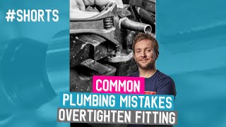 Common plumbing mistake overtightening compression fittings shorts [upl. by Etnemelc]