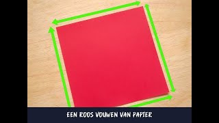 Een roos vouwen van papier [upl. by Adrahc81]