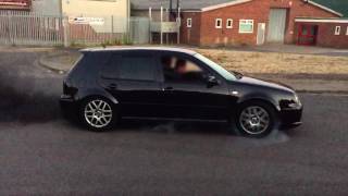 Mk4 Golf PD150  2381bhp  Burnout in Slow Motion [upl. by Nnyllaf726]