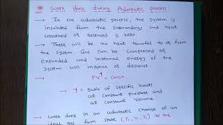 Derivation of Work Done in Adiabatic Process [upl. by Nace]