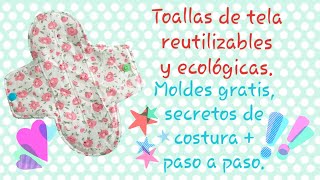 cómo hacer toallitas de tela en Argentina  moldes gratis  compresa reutilizable saludmenstrual [upl. by Novoj]