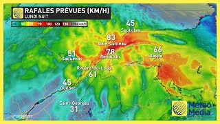 Pluie abondante et fortes rafales  c’est un gros système qui touchera tout le Québec [upl. by Abra]