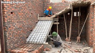 Traditional Knowledge of Building Indoor Concrete Staircases Quickly and Firmly [upl. by Ahseei48]