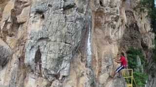 Rock Climbing in Batu Caves Kuala Lumpur [upl. by Fiedling921]