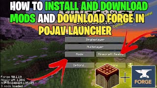 How To Install amp Download Mods In Pojav Launcher  How To Download Forge In Pojav Launcher 120 🔥 [upl. by Atteuqram]