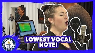 Lowest vocal note sung female  Guinness World Records [upl. by Sigfrid]