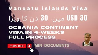 Vanuatu islands Visa For Pakistani  Visa in 4 Weeks  Full Process [upl. by Melessa]