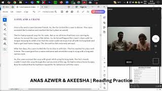 Anas Azwer Supports Akeesha in Developing Better Reading Skills [upl. by Ingelbert]