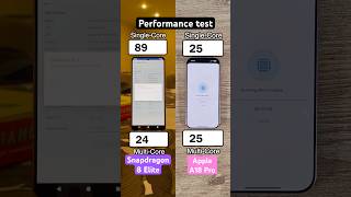 Qualcomm Snapdragon 8 Elite vs Apple A18 Pro performance test [upl. by Kcirddor]