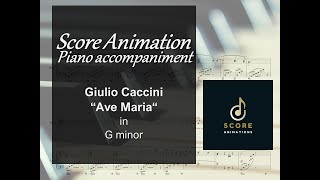 GCaccini quotAve Mariaquot G minor Score animation Piano only [upl. by Gustafsson]